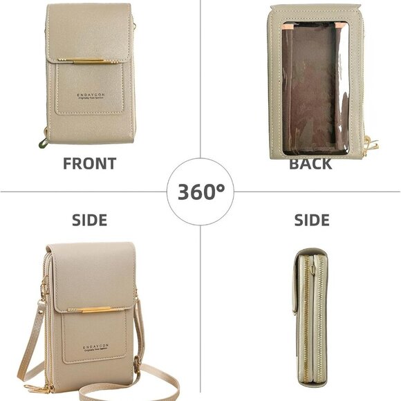 Small Crossbody Cell Phone Bag for Women, Mini Shoulder Purse with Credit Card S - Picture 2 of 7